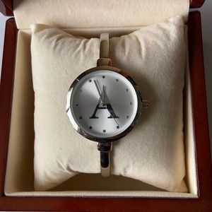 Silver “A” Watch